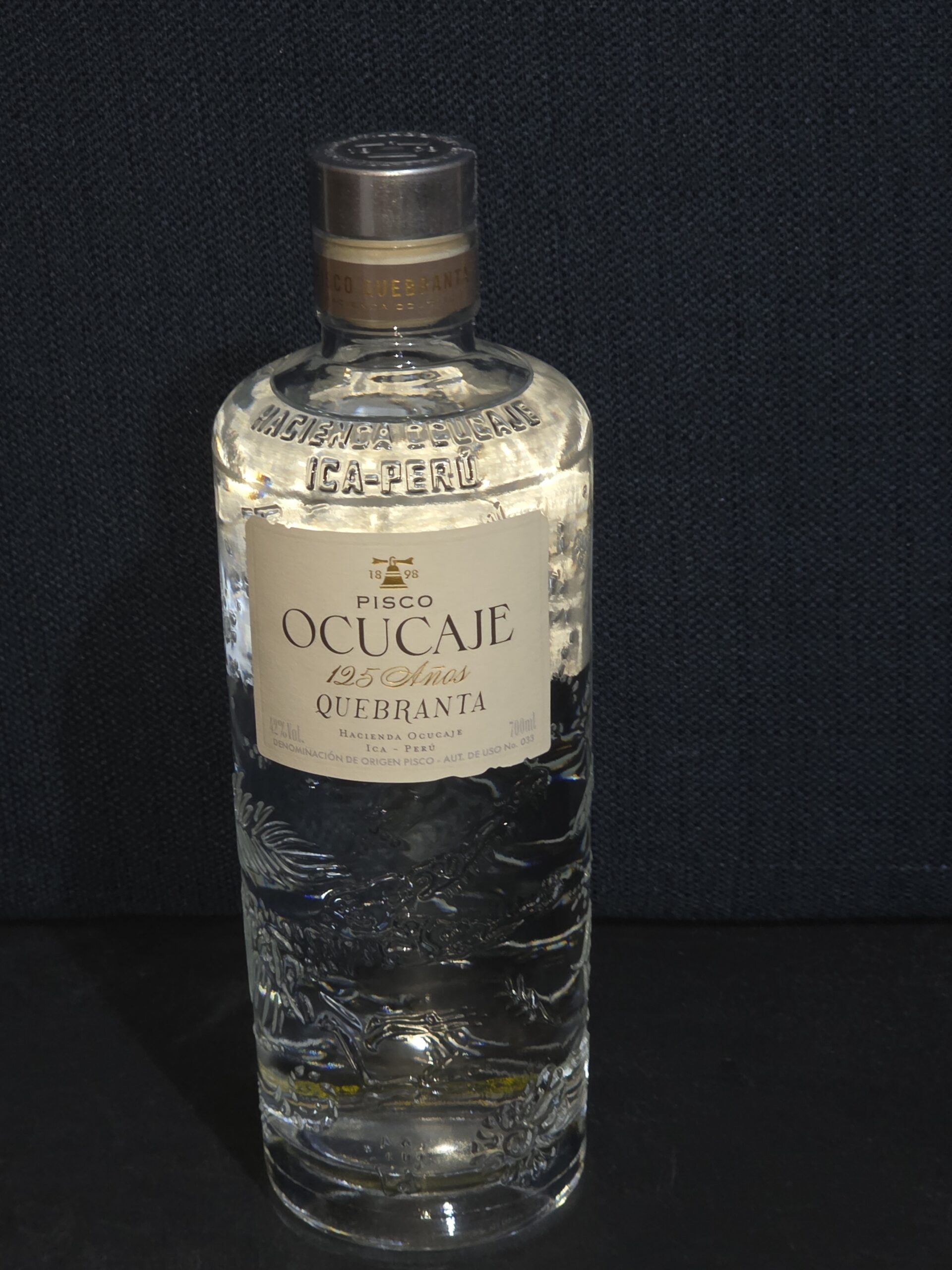 PISCO 125 AÑOS PURO QUEBRANTA  X 700 ML