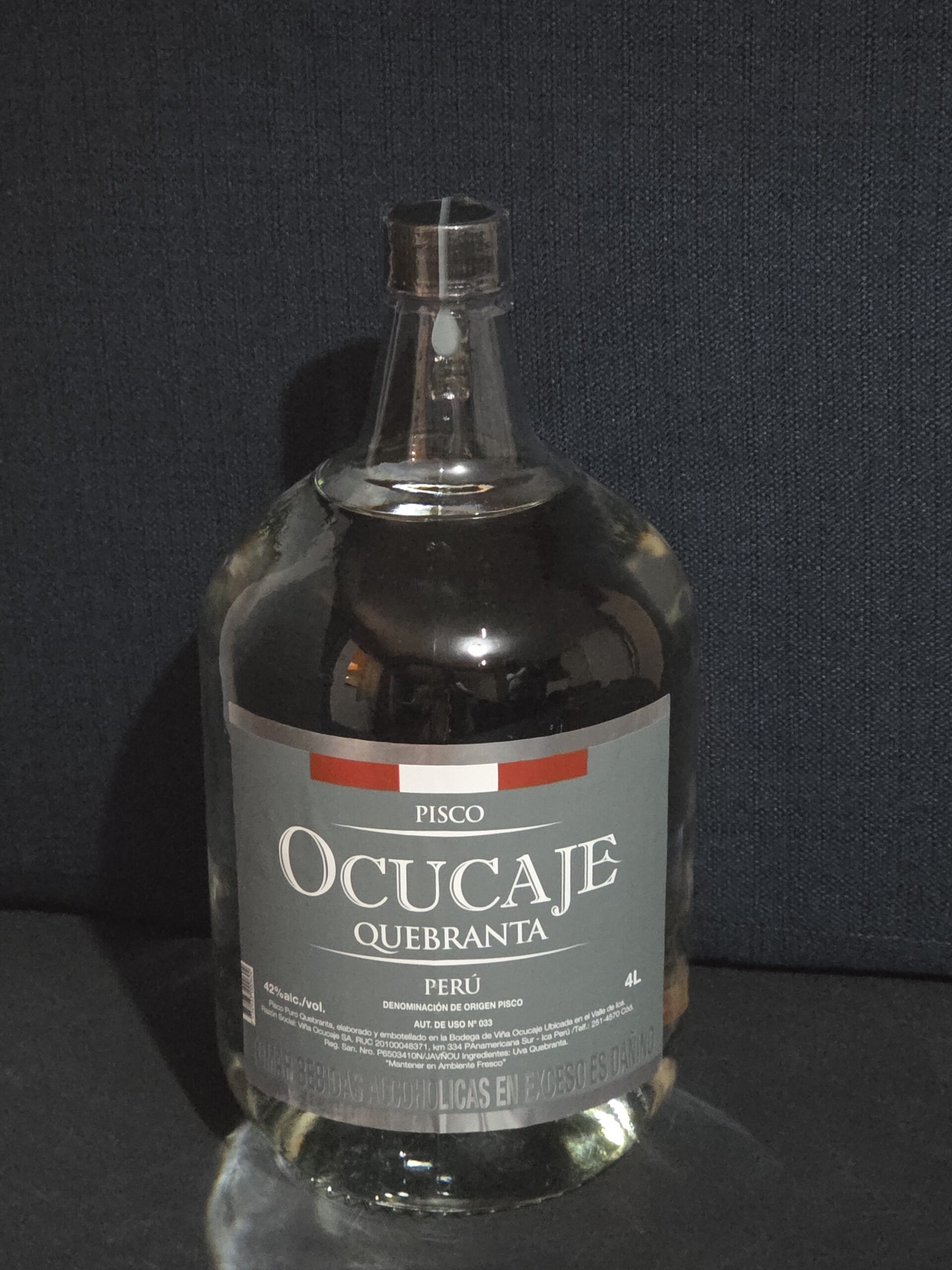 PISCO GOTA PURO QUEBRANTA X 4 LTS