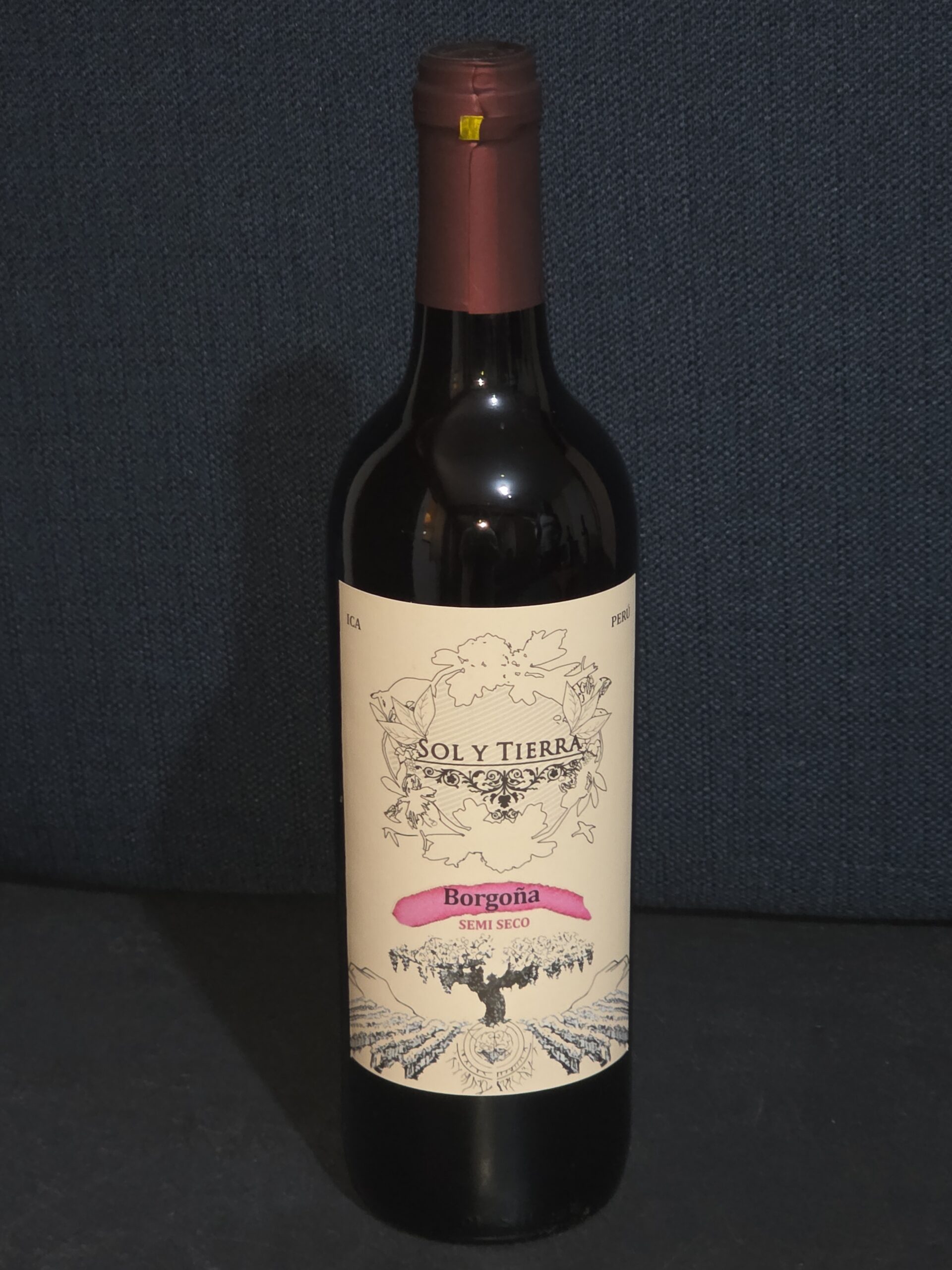 VINO SOL Y TIERRA BORGOÑA SEMI SECO X 750 ML