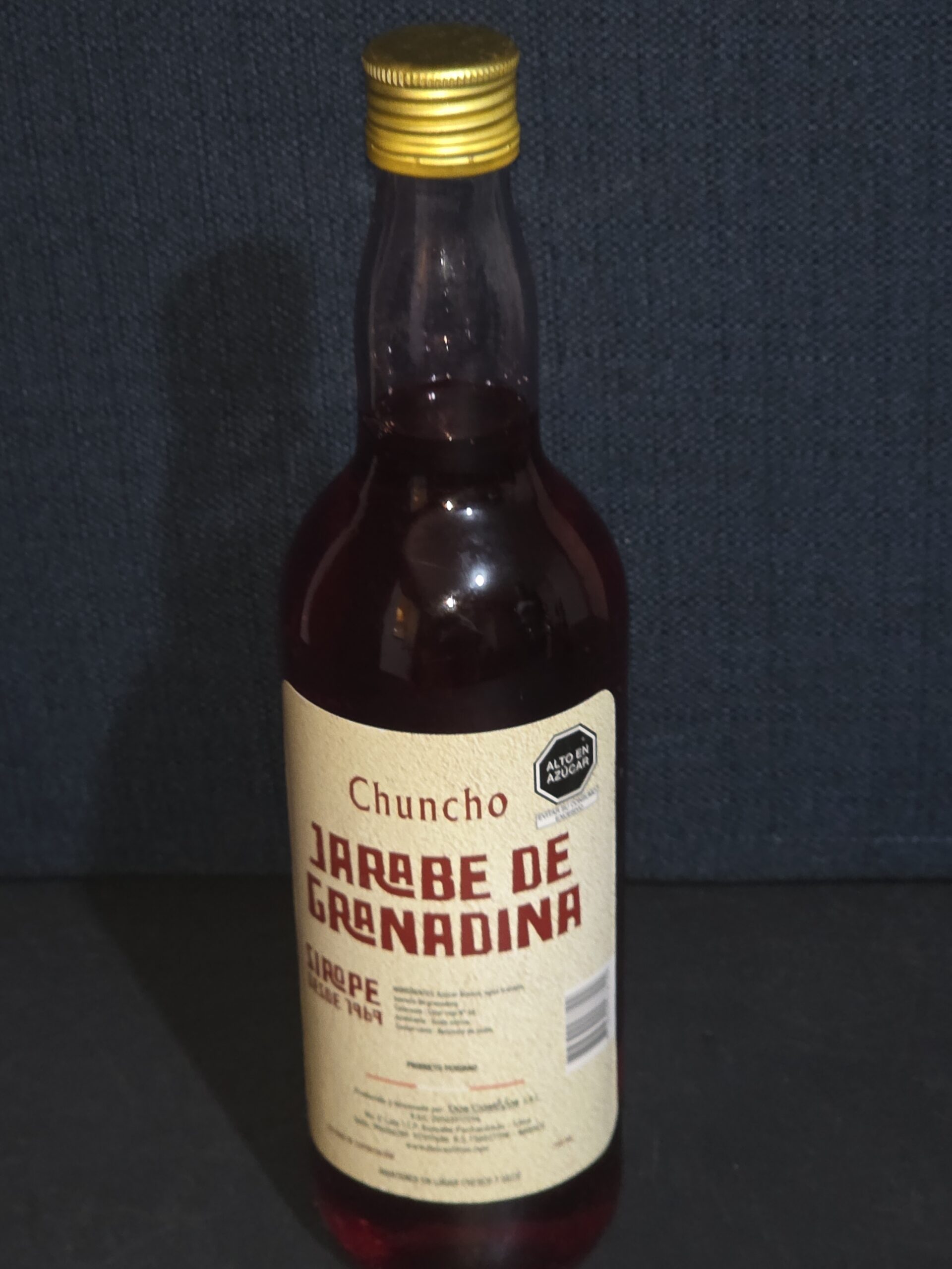 JARABE DE GRANADINA CHUNCHO X 750 ML VIDRIO