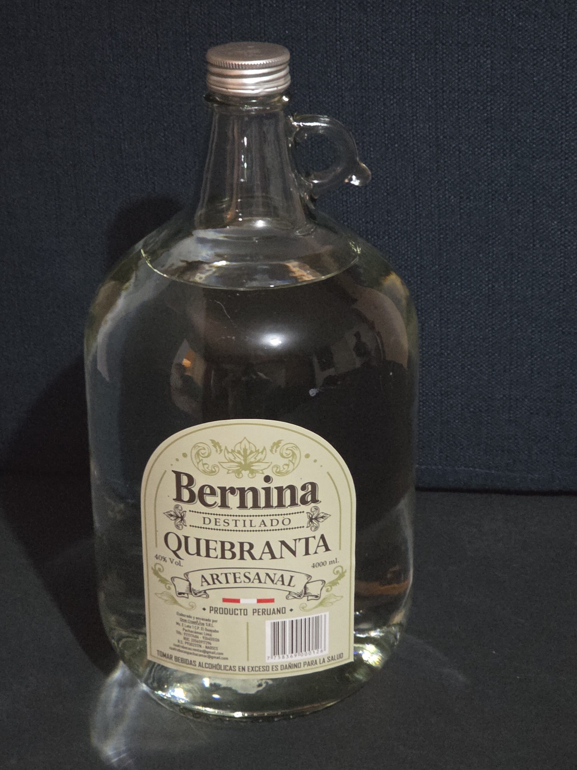 DESTILADO QUEBRANTA BERNINA X 4 LTS