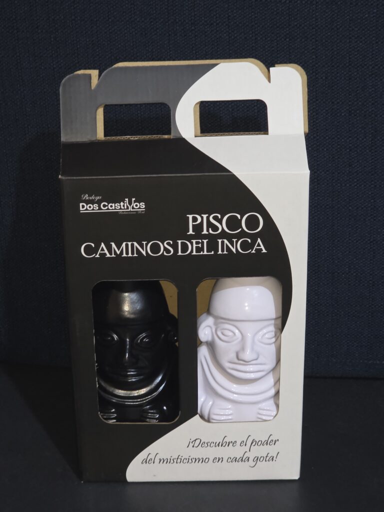 PISCO HUACO CAMINOS DEL INCA X 2 NEGRO + BLANCO